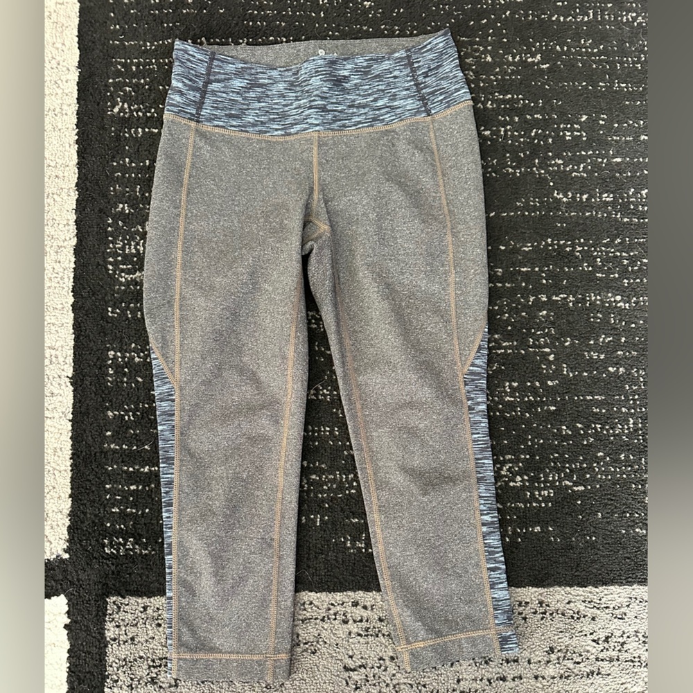 Athleta Gray and Blue Athletic Leggings size small